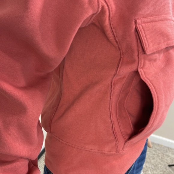 Champion Men’s Manorak Dusty Red Brick With Front Pouch Pocket Hoodie - Picture 5 of 16